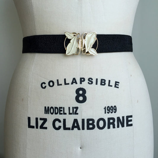 Retro Gold Leaf Belt, Women Black Shiny Belt, Evening Belt Women, Custom Plus Size Belt for Dress