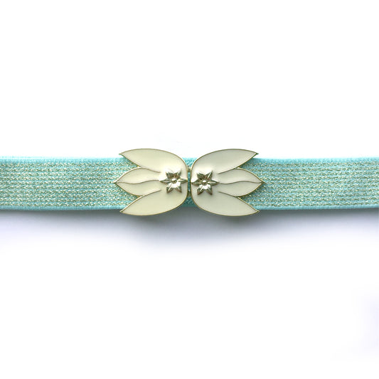 Skinny Belt for Dress, Mint Green and Glitter Gold Elastic Belt, Petite Plus size belt for women