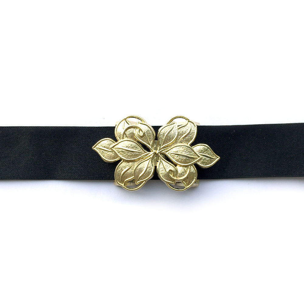 Women Stretch Belts, Gold Leaf Belt, Custom Black Dress Belt with Vint One Curtain Road Women Stretch Belts, Gold Leaf Belt, Custom Black Dress Belt with Vint One Curtain Road
