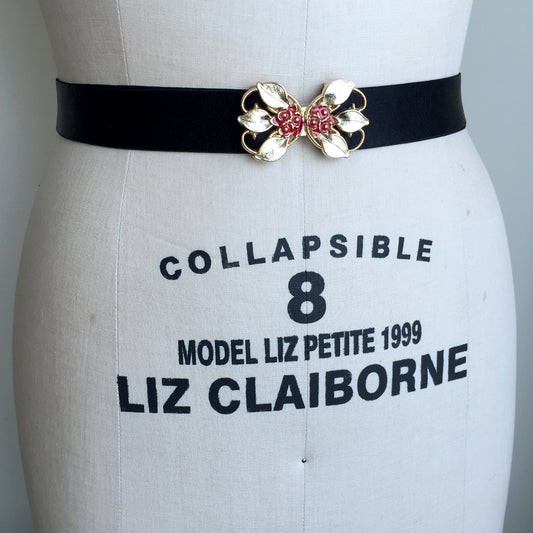 Elastic Cinch Belt, Jeweled Fashion Belt Buckle, 1920s 1930s 1940s accessories