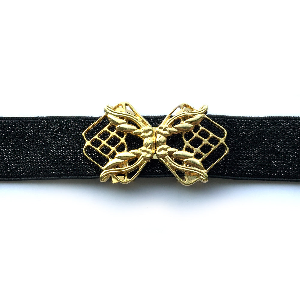 Black and Gold Evening Belt, Custom Women Stretch Belt, Dress Belt Sparkly