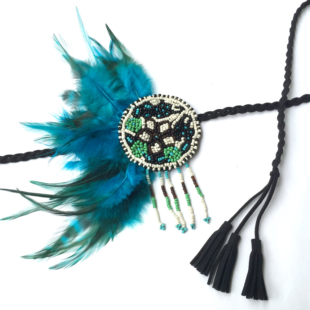 Pocahonta Costume Adult Kids Idea, Tribal Headdress, Boho Hippie Gypsy Party Costume