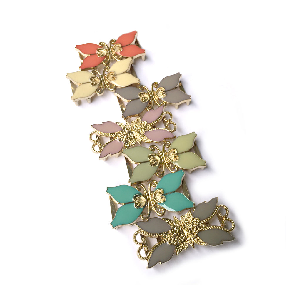 Gold Flower Belt, Custom Elastic Belt with 1970s Vintage Belt Buckle from Japan, Plus Size Belt