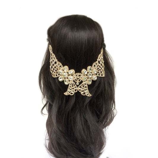 Vintage Style Big Back Headpiece Bridal, Wedding Back Hairpiece, Big Statement Wedding Hair Accessory