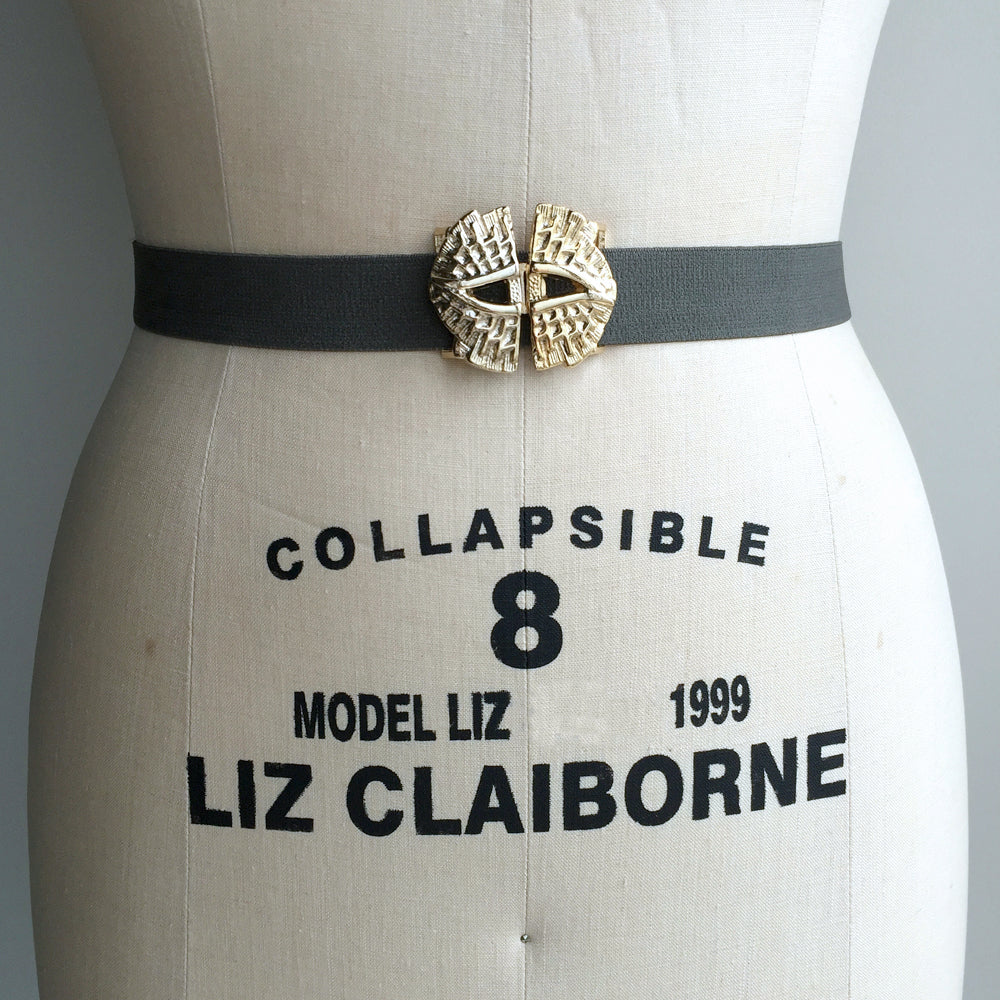 Vintage Gold Stretch Belt, Waist Dress Belt for Ladies, Custom Plus Size Petite Belt