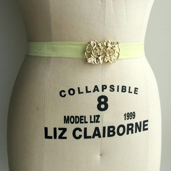 Gold Floral Belt, Flower Belt Buckle, Gold Belt for Dress, Flower Belt for Wedding Dress
