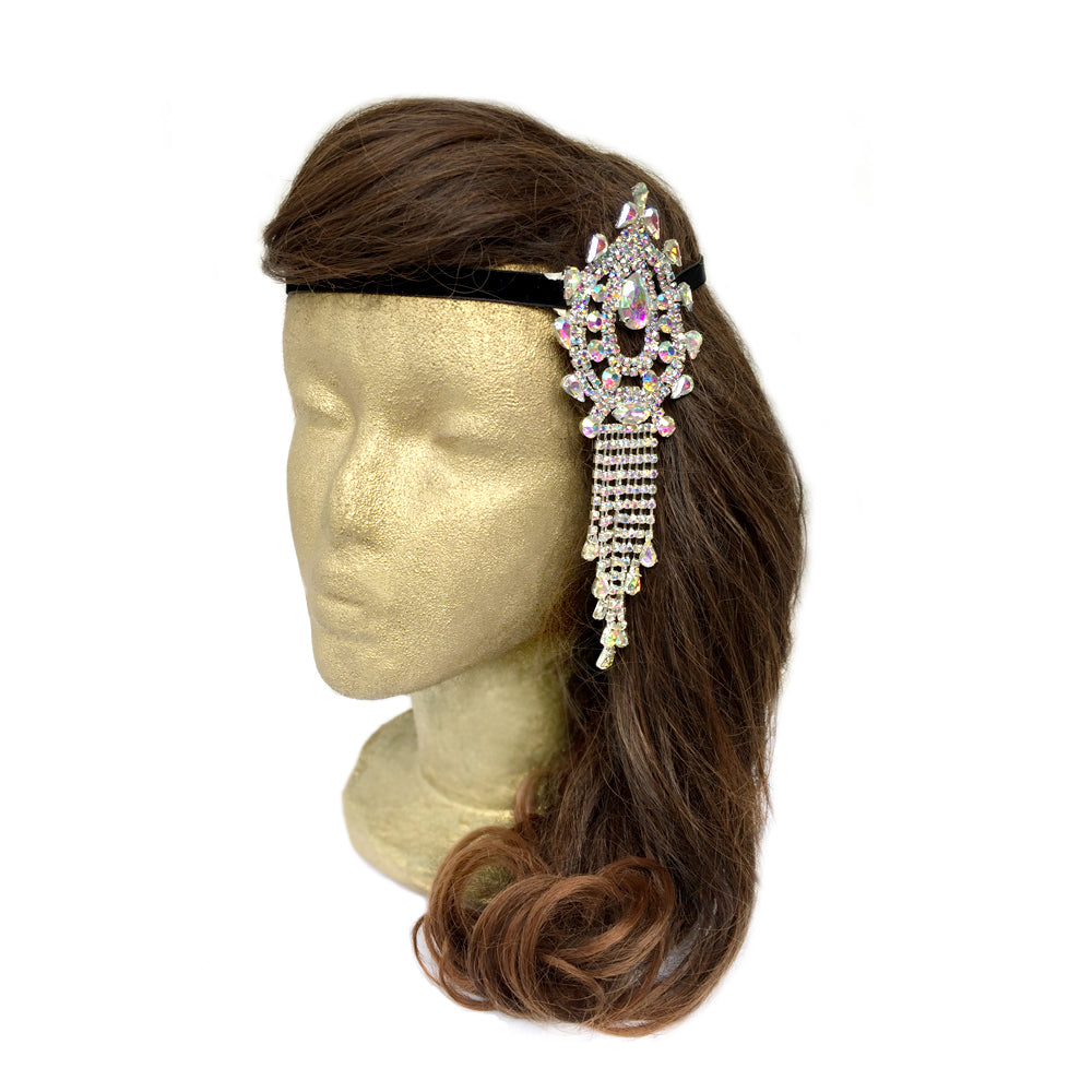 Rhinestone Hair Piece for Wedding, Bridal Hair Accessories Headband, Silver, Gold, AB Rhinestone, Red, Dark Blue