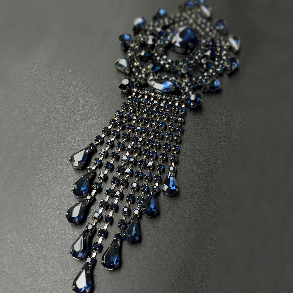 Rhinestone Hair Piece for Wedding, Bridal Hair Accessories, Dangle Headpiece, Dangle Hair Jewelry
