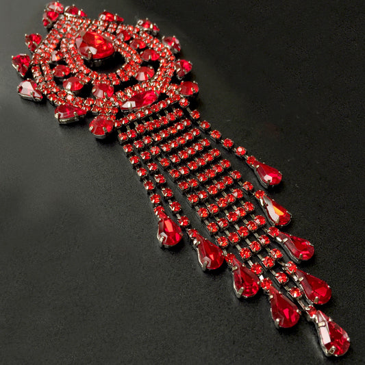 Rhinestone Hair Piece for Wedding, Bridal Hair Accessories, Dangle Headpiece, Dangle Hair Jewelry