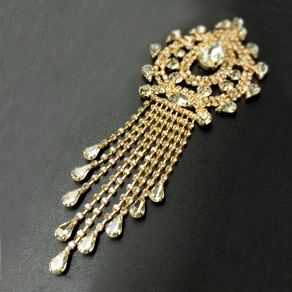 Rhinestone Hair Piece for Wedding, Bridal Hair Accessories, Dangle Headpiece, Dangle Hair Jewelry