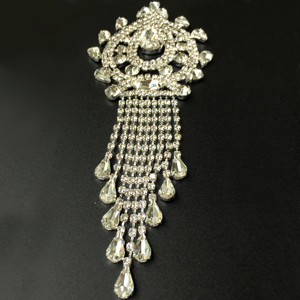 Rhinestone Hair Piece for Wedding, Bridal Hair Accessories, Dangle Headpiece, Dangle Hair Jewelry