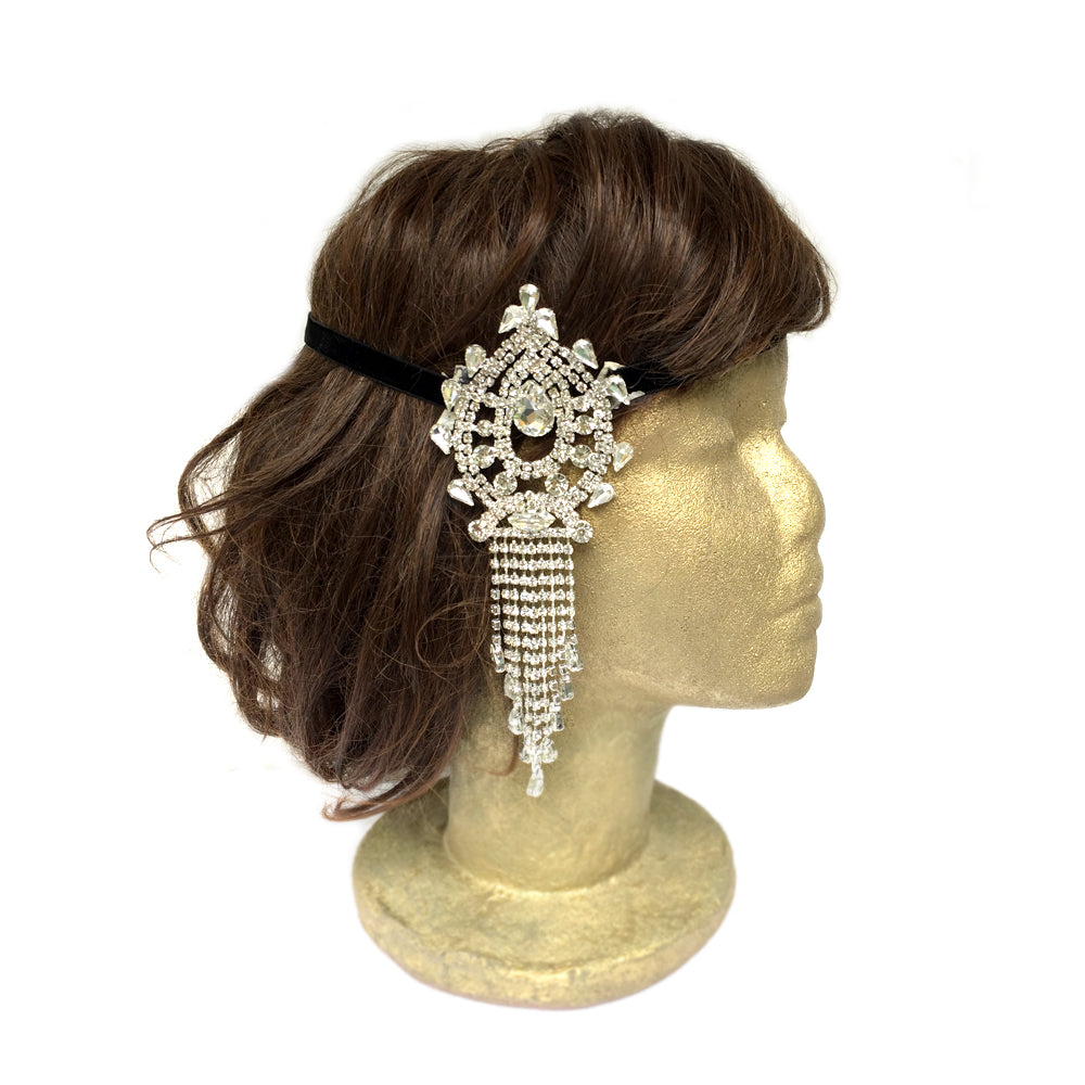 Rhinestone Hair Piece for Wedding, Bridal Hair Accessories, Dangle Headpiece, Dangle Hair Jewelry