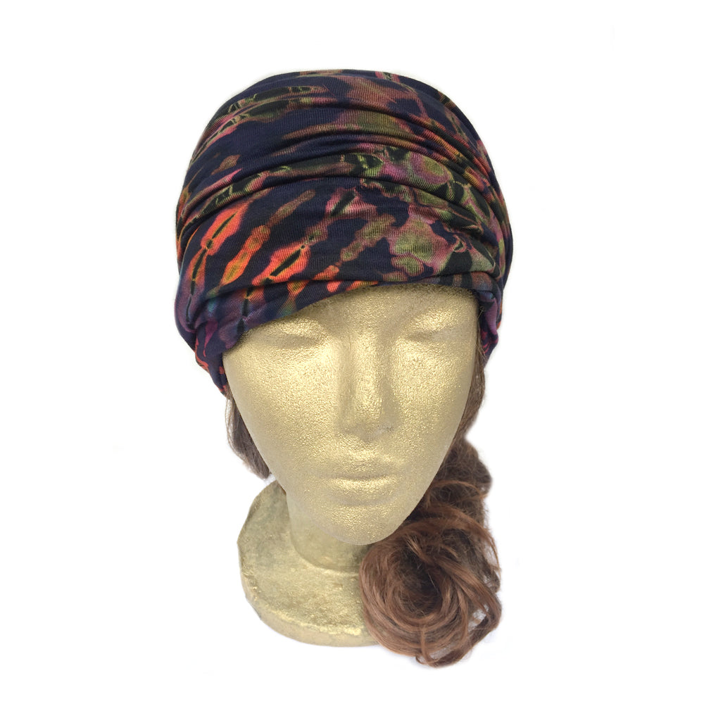 Tie Dye Headband, Extra Wide Scrunch Headband, Wide Headband Wrap