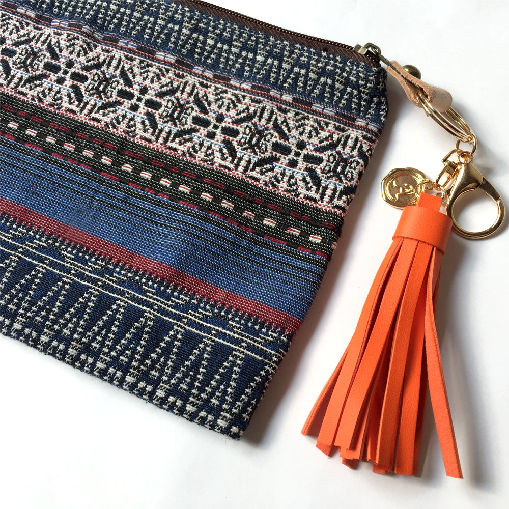 Bridesmaids Clutch Purse, Makeup Zipper Pouch, Personalised Hippie Boho Wedding Gift