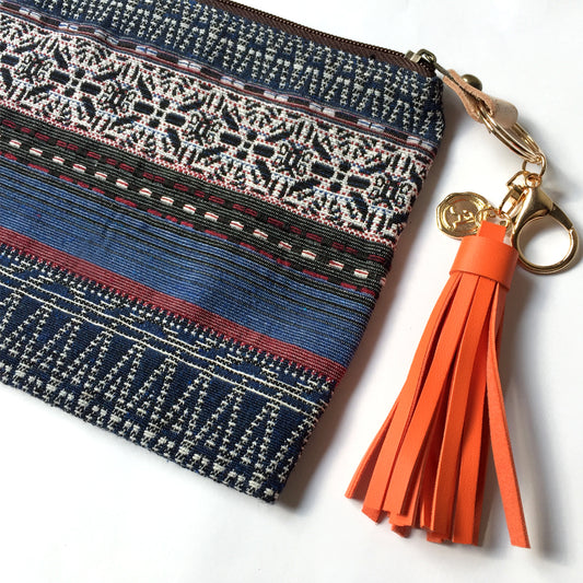 Bridesmaids Clutch Purse, Makeup Zipper Pouch, Personalised Hippie Boho Wedding Gift