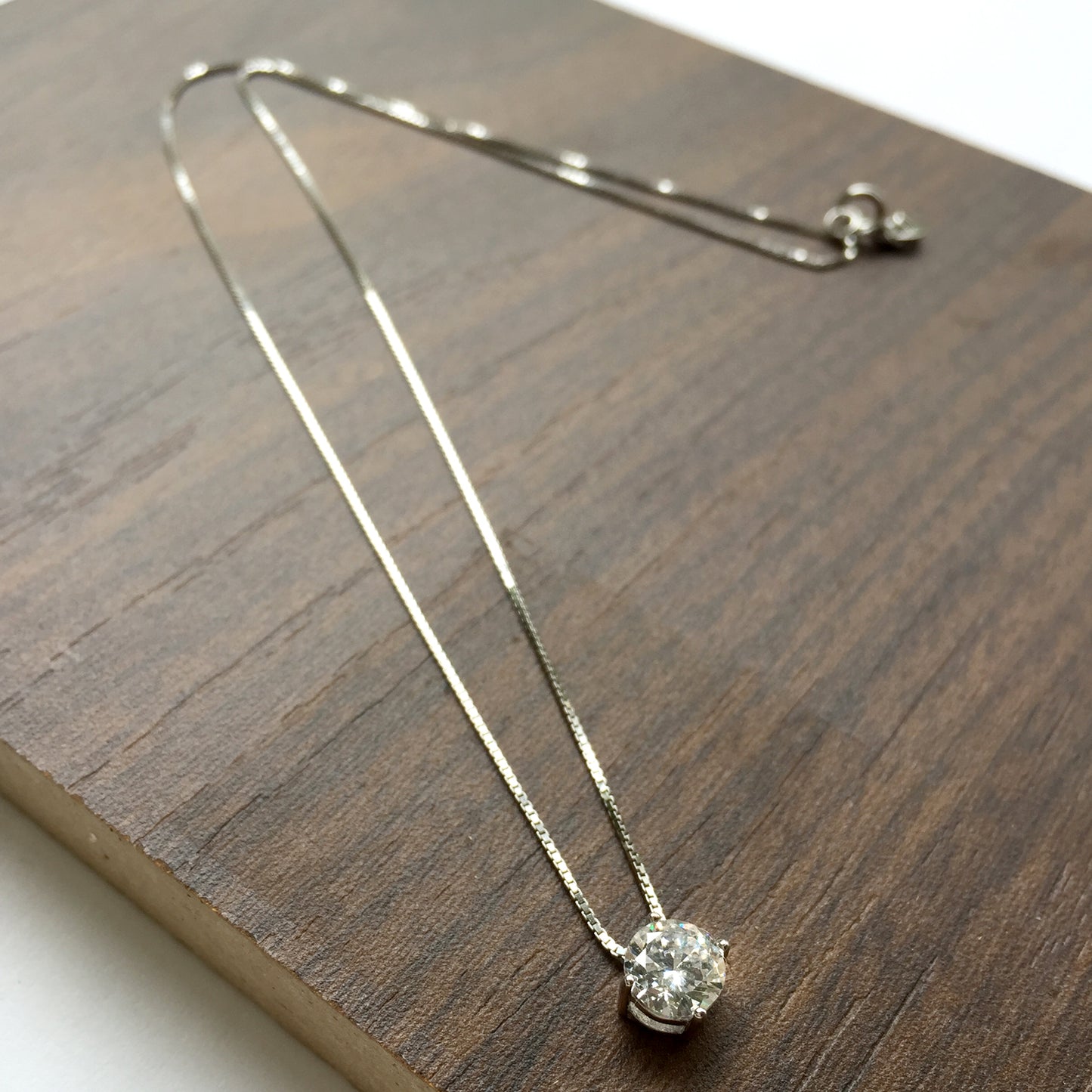 Crystal Necklace Sterling Silver, Tiny Crystal Charm Necklace, Minimalist Jewelry Silver, Gift for Mum