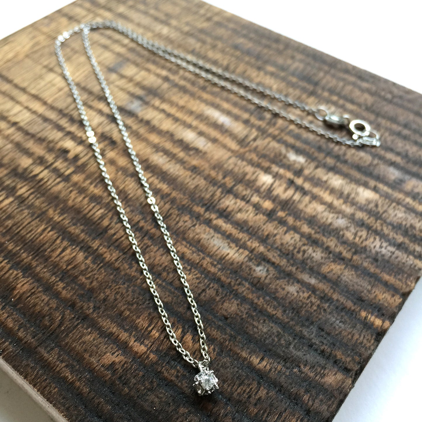 Tiny Crystal Ball Necklace, Women Sterling Silver Tiny Crystal Ball Pendant, Crystal Ball Jelwelry