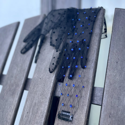 Crystal Veil Headband, Carnival Party Mask, Face Veil Mask, Prom Dance Mask, Formal Mask Makeup