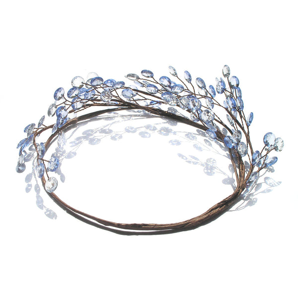 Rustic Wedding Hair Pieces, Blue Headband, Garden Party Clothing, Forest Wedding Clothing