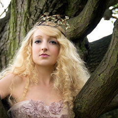 Leaf Crown, Rustic Wedding Leaf Tiara, Bridal Hair Accessory, Spring Hair Accessories, Grecian, Halo